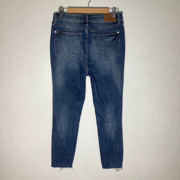 Judy Blue Womens Skinny Fit Raw Hem‎ Denim Jeans Blue Size 13/31 - Picture 3 of 9